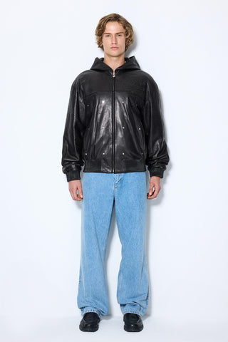Les Benjamins - ZIP UP LEATHER JACKET