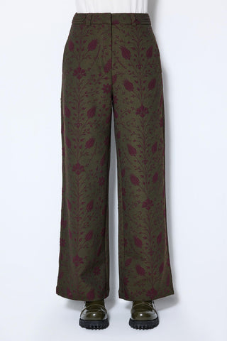 Les Benjamins - JACQUARD WIDE LEG PANTS