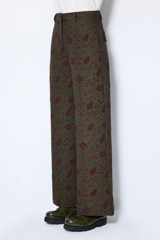 Les Benjamins - JACQUARD WIDE LEG PANTS